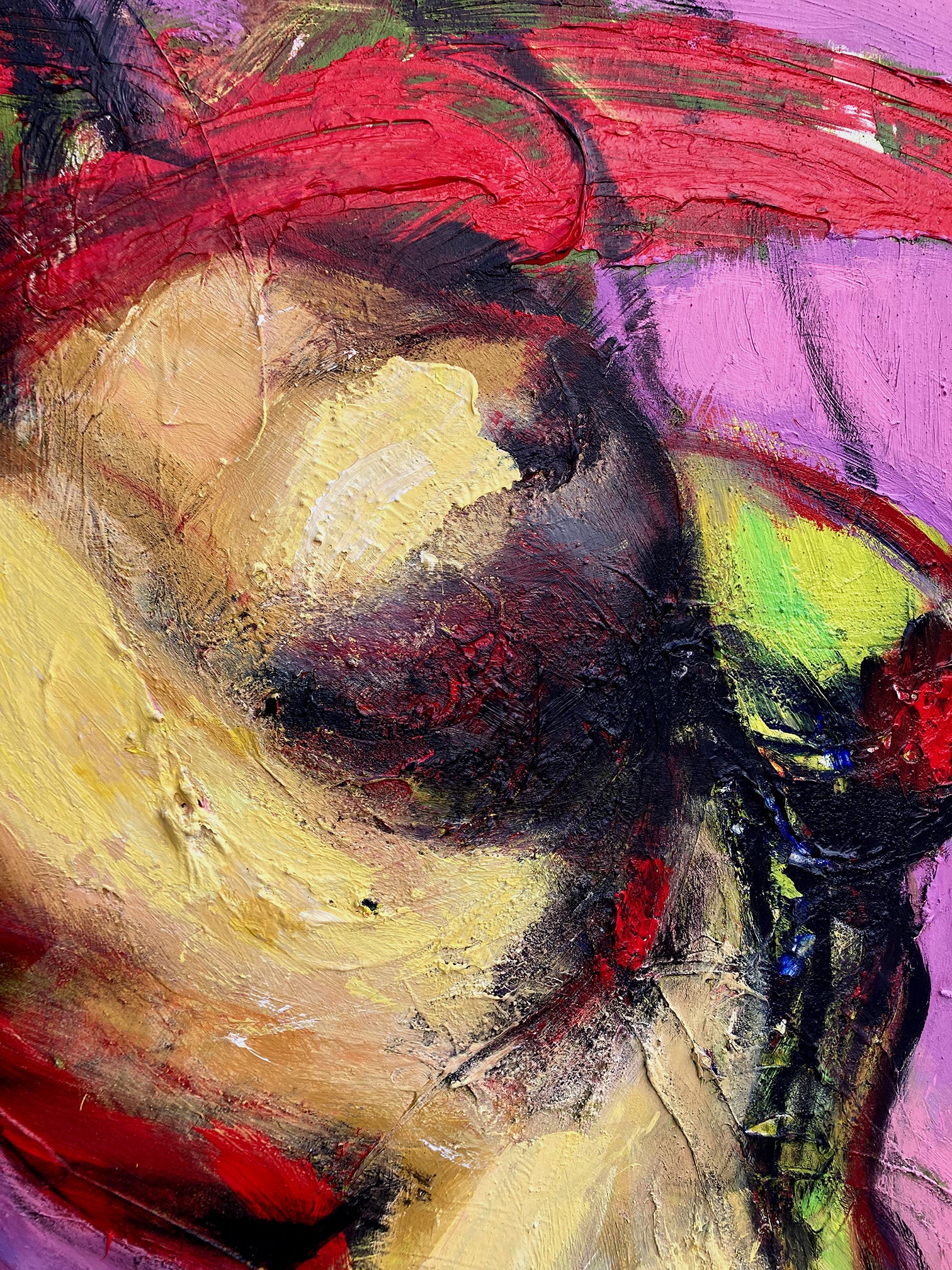 ( Girl ) Red on Pink (NY Serie) - original