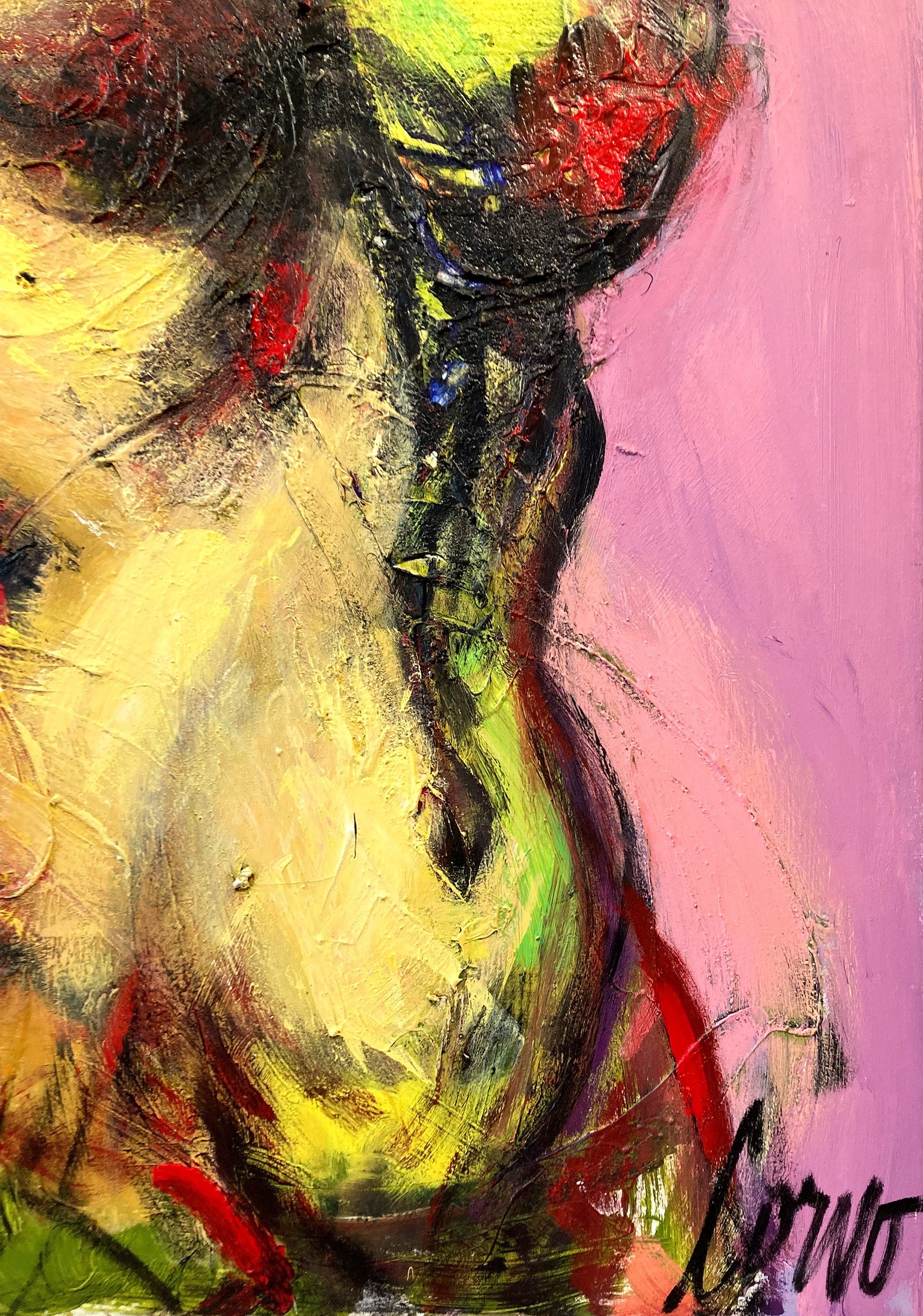 ( Girl ) Red on Pink (NY Serie) - original