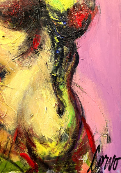 ( Girl ) Red on Pink (NY Serie) - original