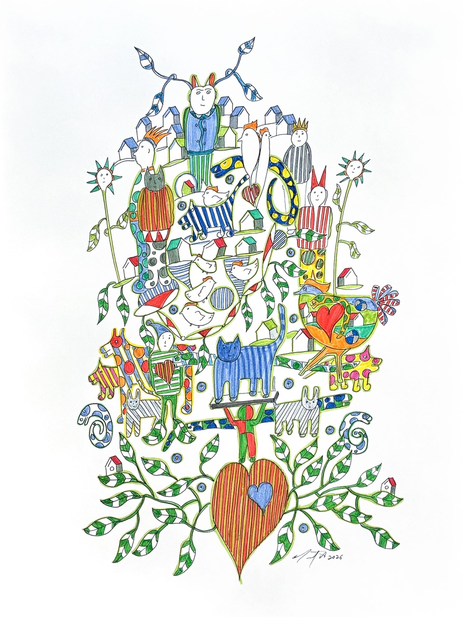 Feuille de coeur