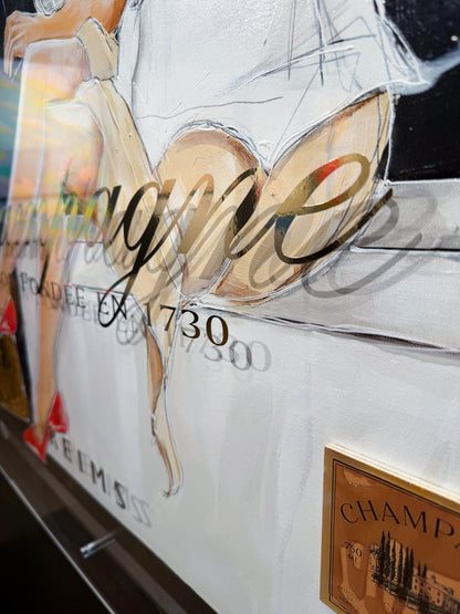Féminité distinguée en champagne
