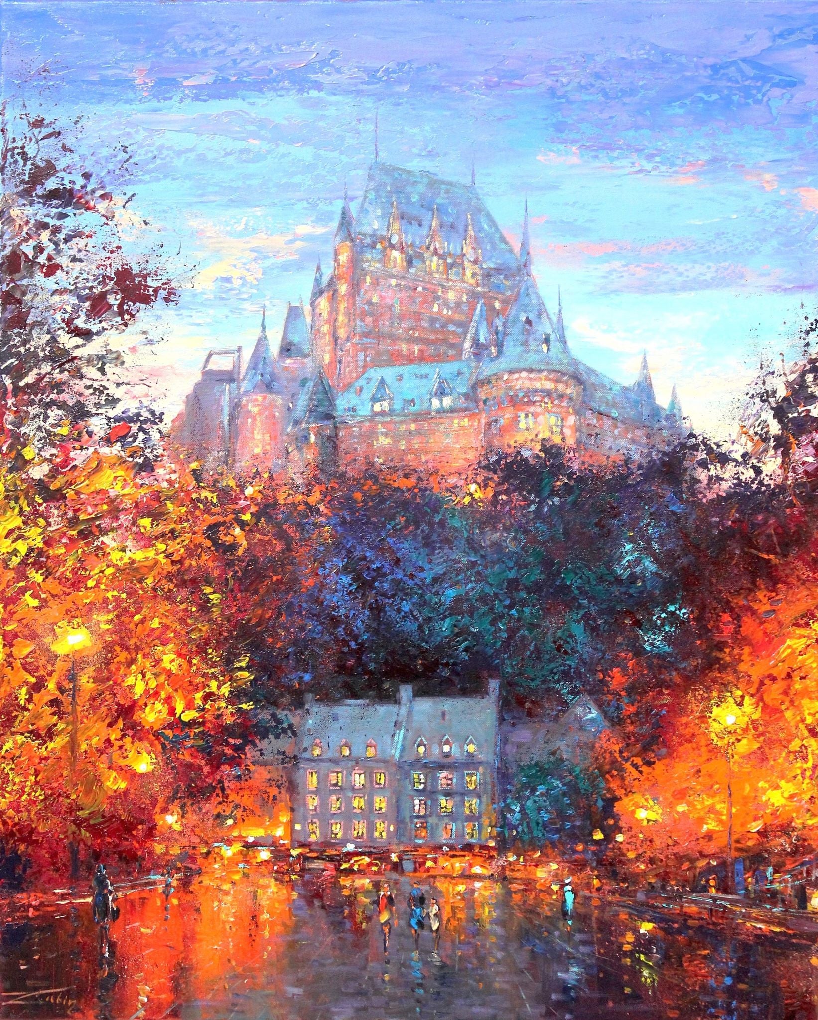 Chateau frontenac au coucher du soleil