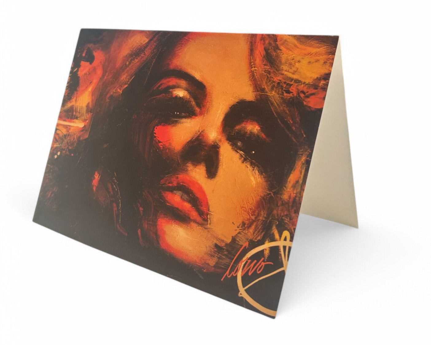 Carte de souhait - Face with Yellow and Black