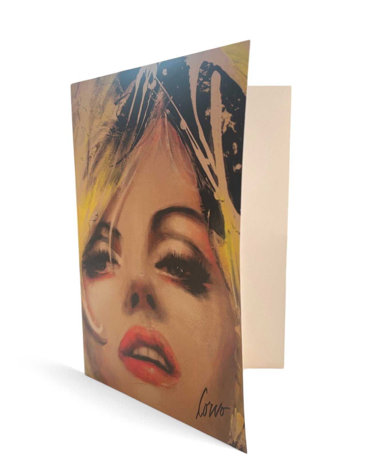 Carte de souhait - Blond on Yellow