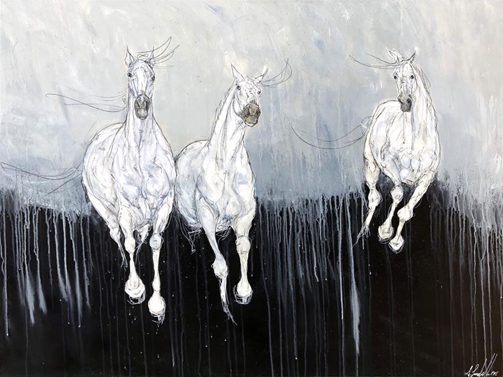 3 Horses! - Galerie d'Art Beauchamp