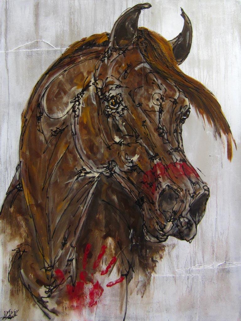 Cheval indien - Wakiza (Guerrier déterminé) - Galerie d'Art Beauchamp