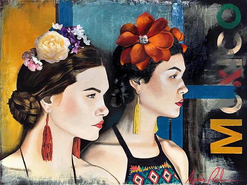 Deux filles à Mexico - Galerie d'Art Beauchamp