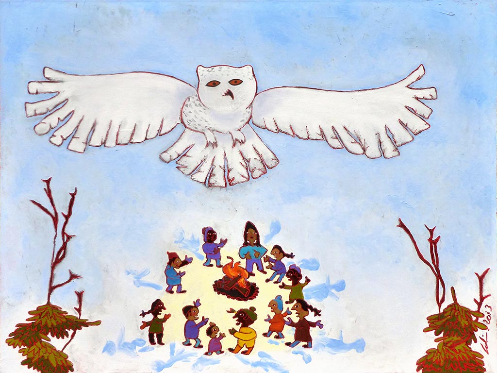 Harfang des neiges en vol - Galerie d'Art Beauchamp