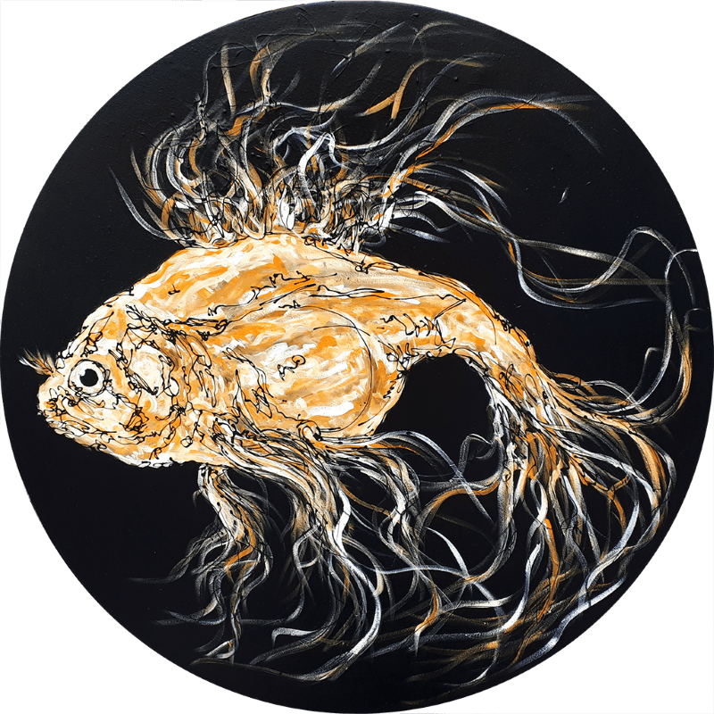 Koi Fish: A Fish in a Bowl - Galerie d'Art Beauchamp