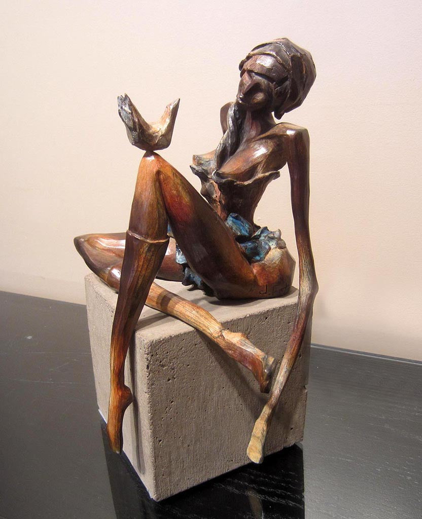 La dame à l'oiseau (1 de 24) - Galerie d'Art Beauchamp