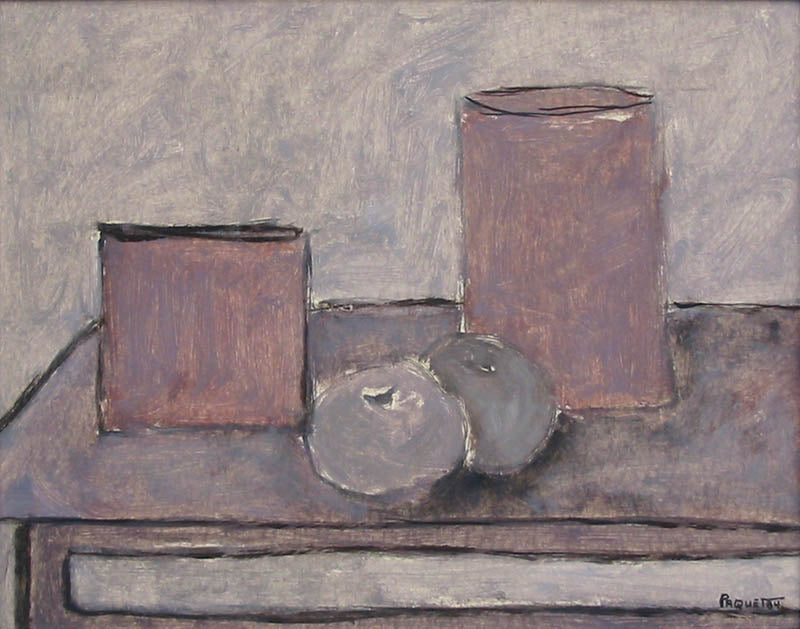 Les deux pommes grises Juin 84 - Galerie d'Art Beauchamp