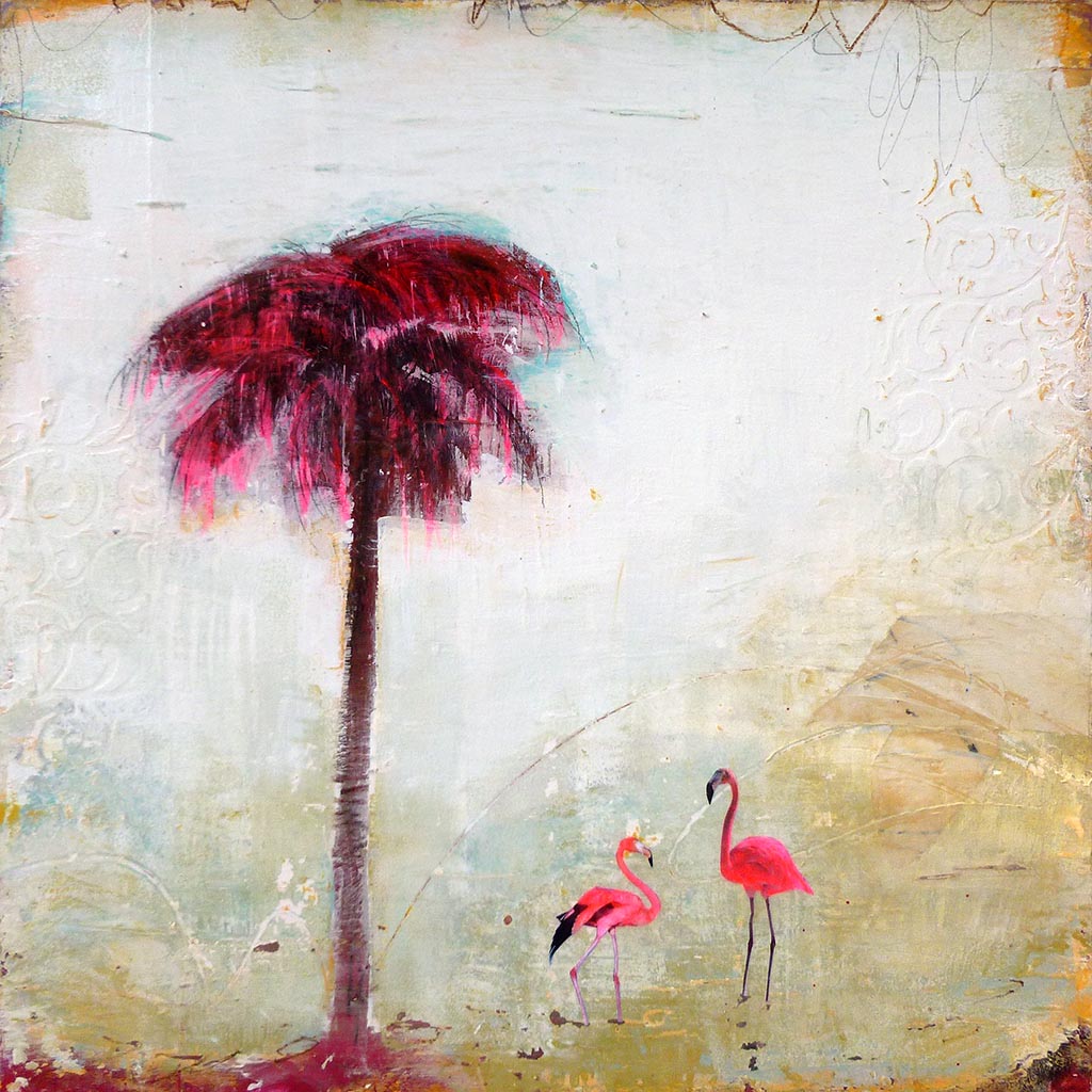 Les flamants roses - Galerie d'Art Beauchamp