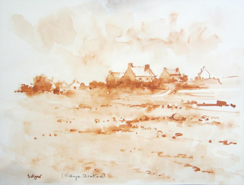 Maisons bretonnes en bord de mer no.2 - Galerie d'Art Beauchamp