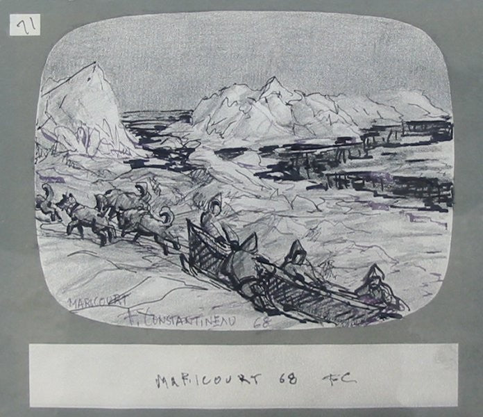 Maricourt 68 - Chien tirant une verchère (#71) - Galerie d'Art Beauchamp