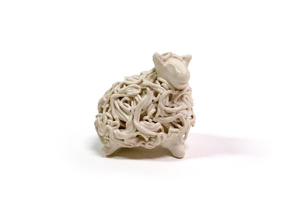 Mouton blanc (petit) - Galerie d'Art Beauchamp
