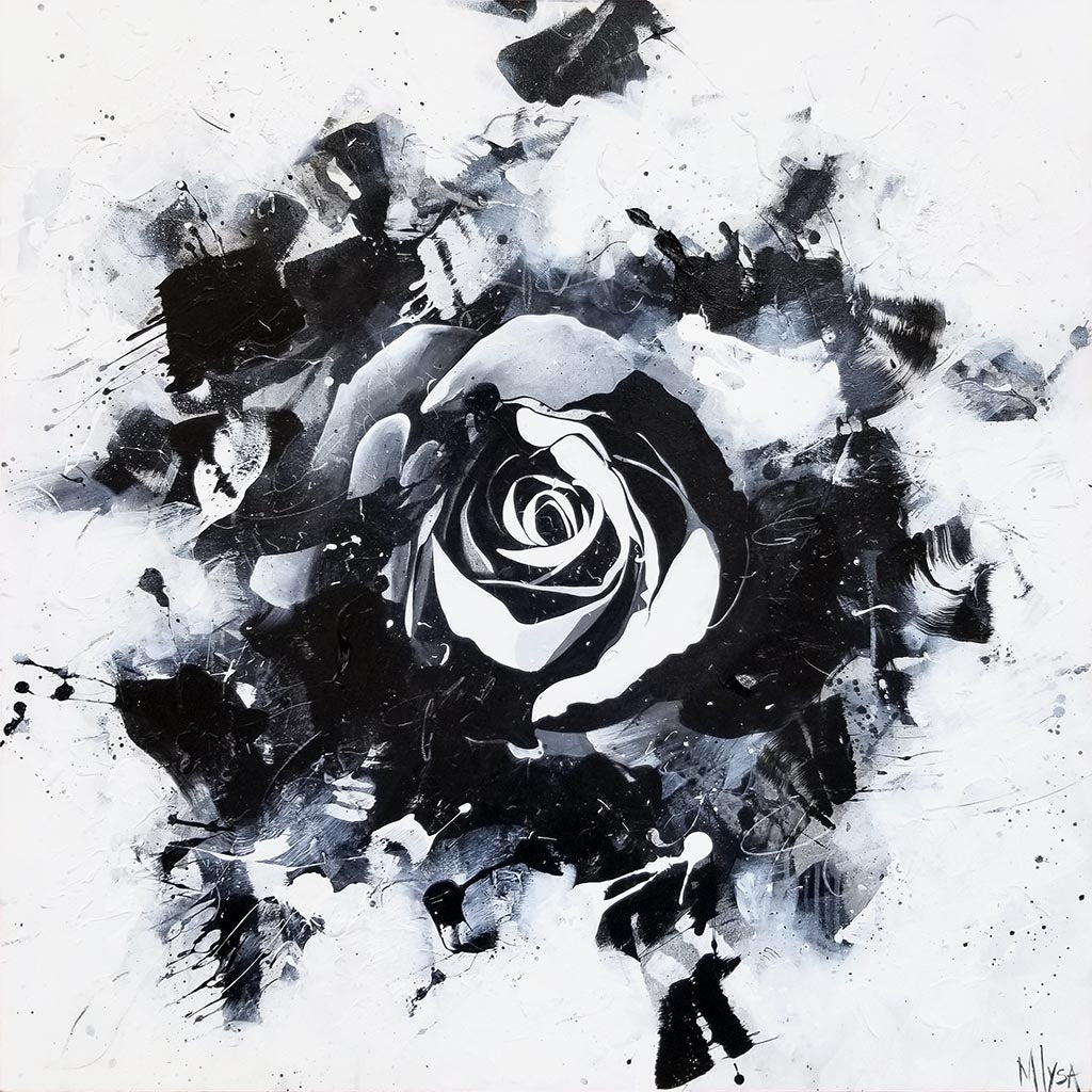 Noir et blanc - Épanouissement - Galerie d'Art Beauchamp