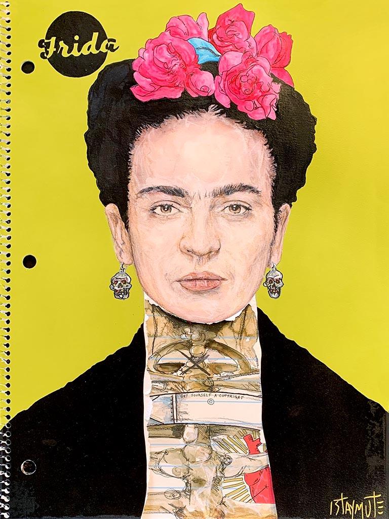 Notebook (Torn Page): Frida Kahlo (Santa Muerte) - Galerie d'Art Beauchamp