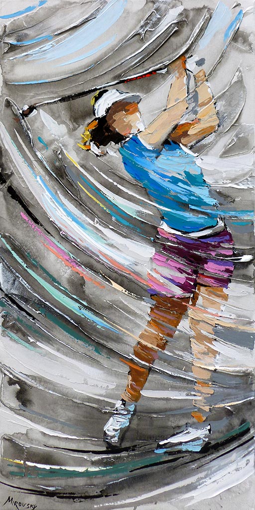 Playing Golf - Galerie d'Art Beauchamp