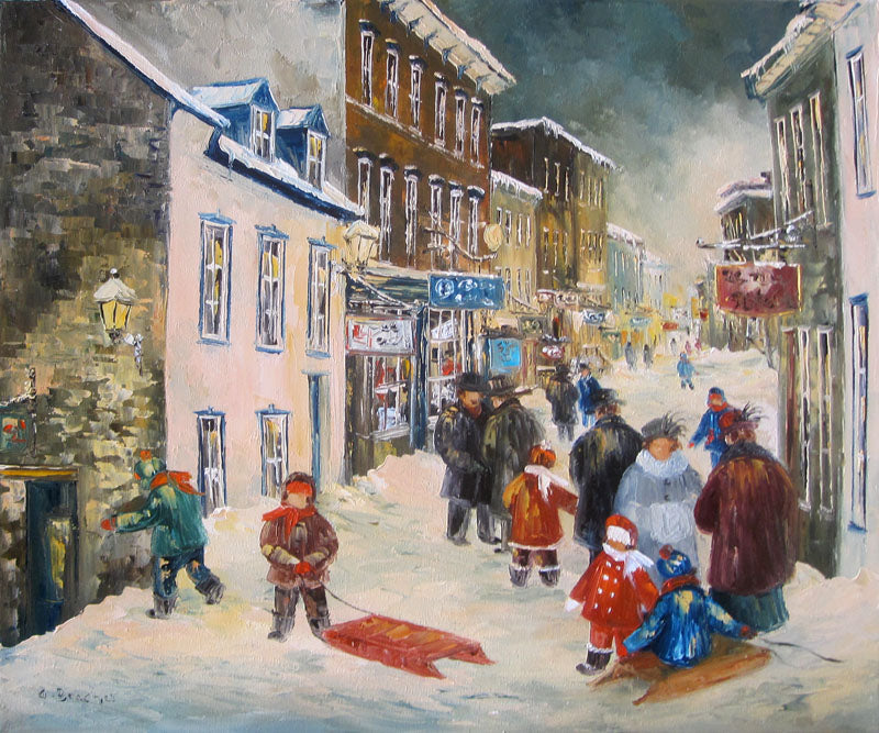 Rue du petit Champlain, Québec - Galerie d'Art Beauchamp