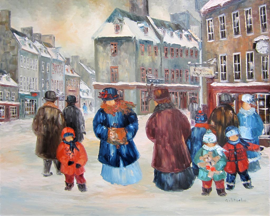 Rue St-Jean, Québec - Fin d'après-midi - Galerie d'Art Beauchamp