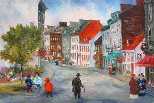 Rue St-Louis, Québec - Les potins de Mlle Dubord - Galerie d'Art Beauchamp