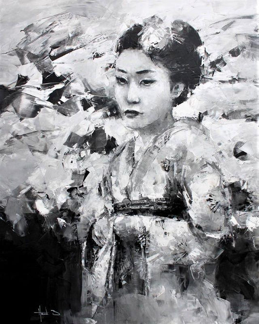 Série portrait geisha “Aya” - Galerie d'Art Beauchamp
