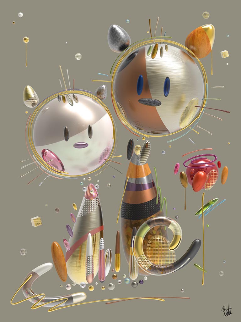 SushiiCat - Purrrfect Duet (Série/Series) - Galerie d'Art Beauchamp