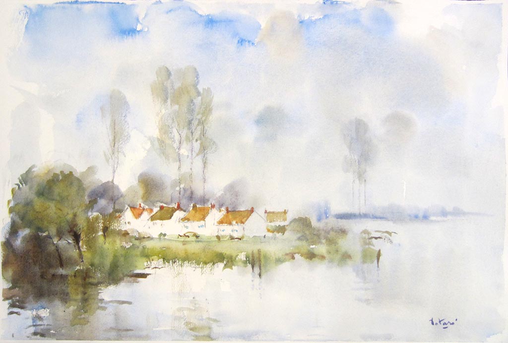 Village breton et le marais - Galerie d'Art Beauchamp